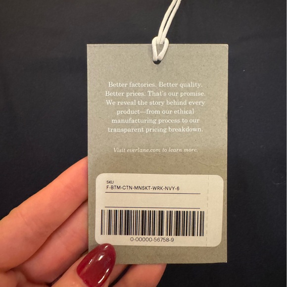 NWT Everlane The Dream Mini Skirt in Navy - Picture 7 of 11